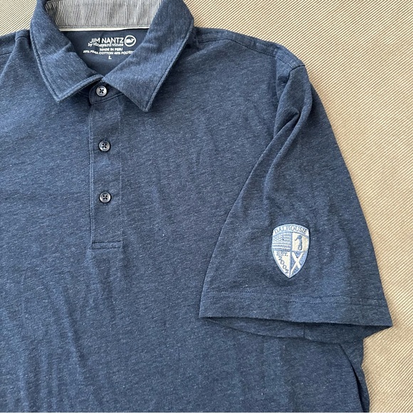 Jim Nantz Vineyard Vines Polo Shirt Men’s L Navy Blue Sleeve Golf Club Logo - Picture 3 of 9